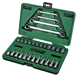 JOGO SOQUETE E CH E-TORX 1/4 E 3/8  ST09010SJ SATA