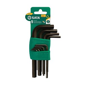 JOGO CHAVE ALLEN 1,5 A 10  C/ SUPORTE 9 PEÇAS  SATA  ST09129L