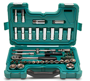 JOGO SOQUETE SEXTAVADOS 1/2  10-32 MM SATA 60PC ST09007S