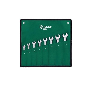 JOGO CHAVE COMBINADA CATRACA  REVERSIVEL 8PC MM   SATA  ST09041