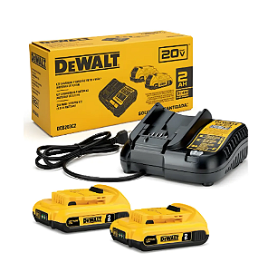 KIT 2 BATERIAS 2AH 20V M AX C/CARREGADOR -  DCB203 -  DEWALT