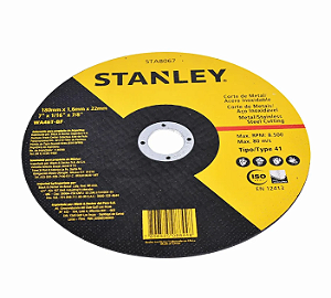 DISCO ABRASIVO CORTE INOX 7"X1.6MMX7/ - STANLEY - STA8067