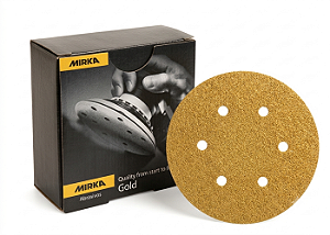 GOLD 3" / 77MM 6 FUROS P500 - DISCO DE LIXA - MIRKA