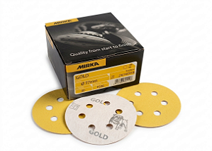 GOLD 3" / 77MM 6 FUROS P500 - DISCO DE LIXA - MIRKA