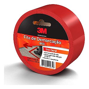 FITA ADESIVA DE DEMARCACAO VERMELHA 50MM - 469 - 3M