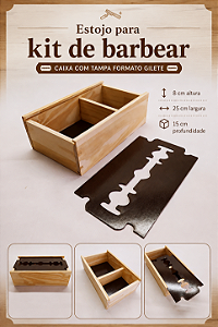Estojo para kit de barbear