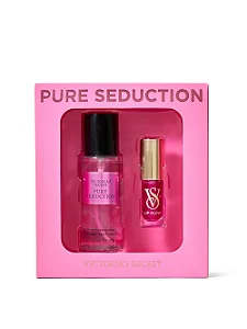 Kit pure seduction mini body splash 75ml e gloss victoria's secret