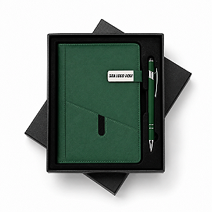 Caderno Executivo com Caixa e Caneta