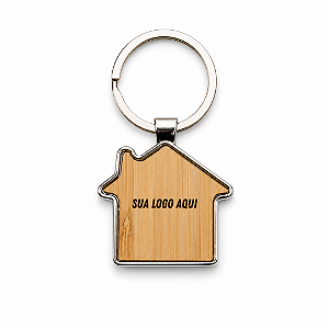 Chaveiro Metal Bambu Casa