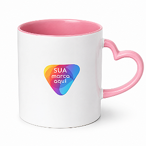 Caneca Coração de Cerâmica 325ml