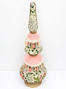 Árvore de Natal Decorativa em tecido bordada 72cm
