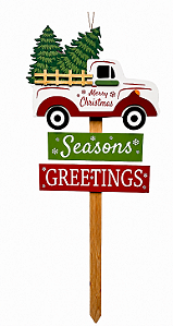 Placa Decorativa de Natal em Madeira 90 cm
