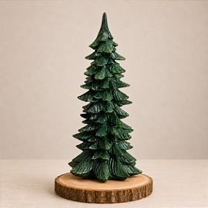 Árvore de Natal Topiária Verde em Resina 38 cm