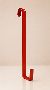 Suporte para Guirlanda Vermelho em Metal 29,5 cm | Gancho para Porta | Decoração de Natal Clássica Premium | Delicare Home
