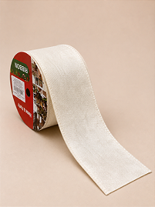 Fita Aramada Branca Premium 6,3 cm x 9,14 m | Fita Decorativa para Natal | Delicare Home
