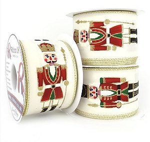 Fita Aramada Soldadinho Quebra-Nozes Clássico 6,3 cm x 9,14 m | Delicare Home