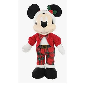 Mickey Natalino Disney Licenciado 45 cm em pé xadrez