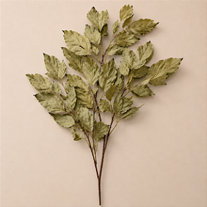 Galho de Folhas Verdes Permanente com Textura Realista – 105 cm | Haste Permanente Decorativa