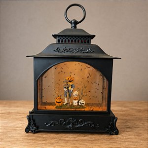 Lamparina Jack Halloween com Luz Laranja e Som 29 x 24 cm – Decoração de Halloween Iluminada