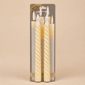 Kit com 2 Velas LED Branco Quente Torcidas – 21 cm