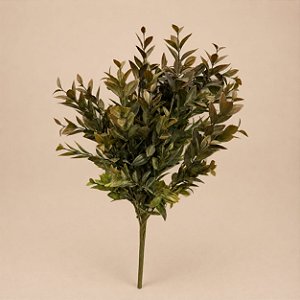 Galho de Folhagem Permanente Outono Verde 55 cm