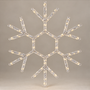 Floco de Neve Iluminado LED Branco Quente Bivolt 40 x 34 cm – Decoração de Natal