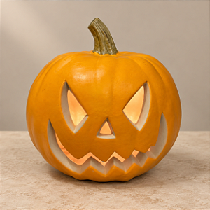 Abóbora de Halloween Iluminada Premium 23 cm