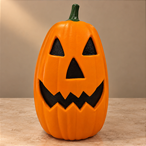 Abóbora de Halloween Grande 55 cm para Área Interna e Externa – Laranja e Preta