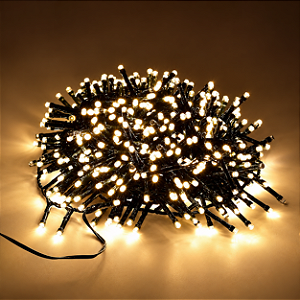 Cordão de Luz Strobo 1600 LEDs Branco Quente 50 Metros Bivolt – Iluminação de Natal