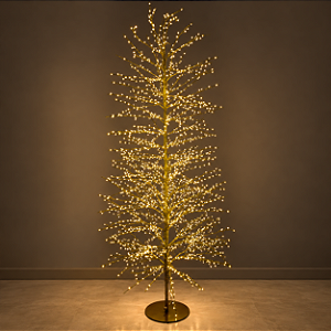 Árvore de Natal Fio de Fada 2,10 m com 2700 LEDs Branco Quente Bivolt