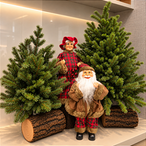 Árvore de Natal Realista 60 cm com 70 Galhos