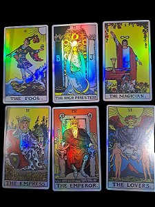 Tarot Waite Holográfico 78 Cartas Rider-Waite