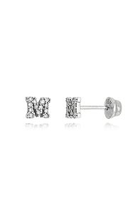 BRINCO LETRA PINO COM DIAMANTE