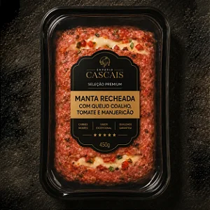 Manta Recheada com Queijo Coalho, Tomate e Manjericão