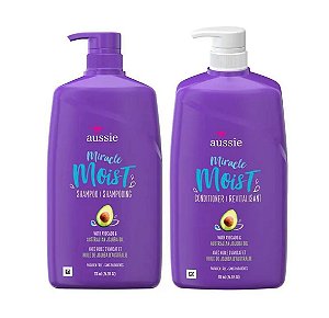 Kit Aussie Mega Moist Shampoo e Condicionador 778ml cada