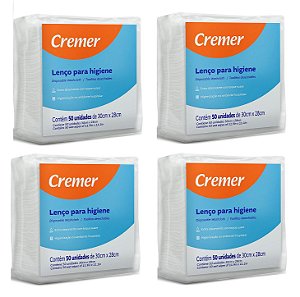 Lenço para Higiene Wipes Cremer 200 Unidades