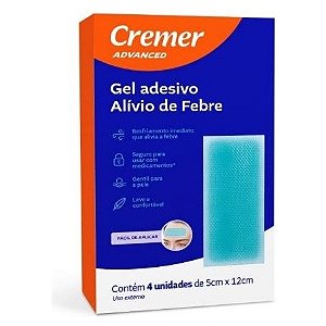 Gel 4 Adesivos Compressas Refrescantes P/alivio Febre - Cremer