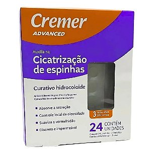 Curativos Hidrocoloide Para Acnes e Espinhas 24 Unidades Cremer