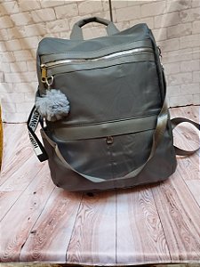 Mochila Casual Marrom e Cinza