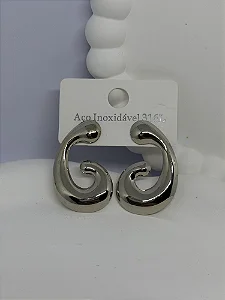 Brinco de Aço Inoxidável Prateado