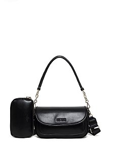 Bolsa Rosa Amora Preta Estilosa