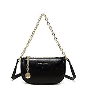 Bolsa Rosa Amora Pequena Feminina Preta