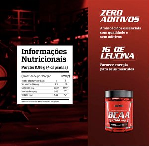BCAA 2044mg 90 capsulas - INTEGRALMEDICA