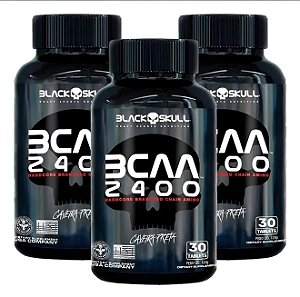 BCAA 2400 Caveira Preta 30 caps - Black Skull