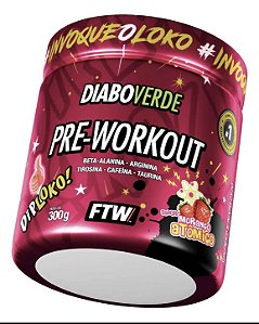 Pre Treino Dip Loko 300g - FTW - Diabo Verde - sabor Morango Atomico