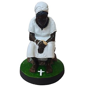 Imagem de Gesso Realista Premium - Preta Velha Sentado 21cm