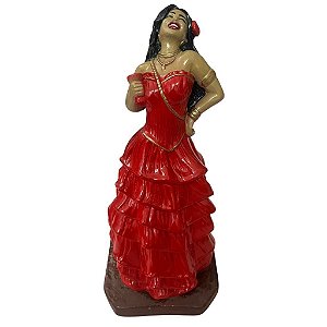 Imagem Gesso Realista Premium - Pomba Gira Vermelha 26 cm