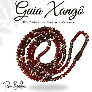 Guia Fio de Contas de Xango com 65 cm de Crista l com Firma e 196 Cristais Umbanda e Candomblé