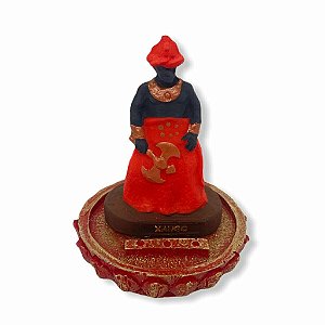 Incensário Xangô Vermelho 12 cm 3 Varetas em Resina