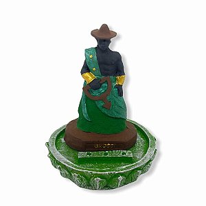 Incensário Oxóssi Verde 12 cm 3 Varetas em Resina